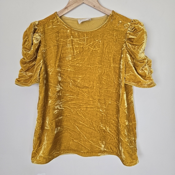 SEZANE Coralie Crushed Velvet Top - Picture 2 of 9